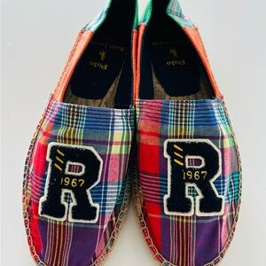 Polo by Ralph Lauren Multicolor Plaid Espadrilles (Never Worn)